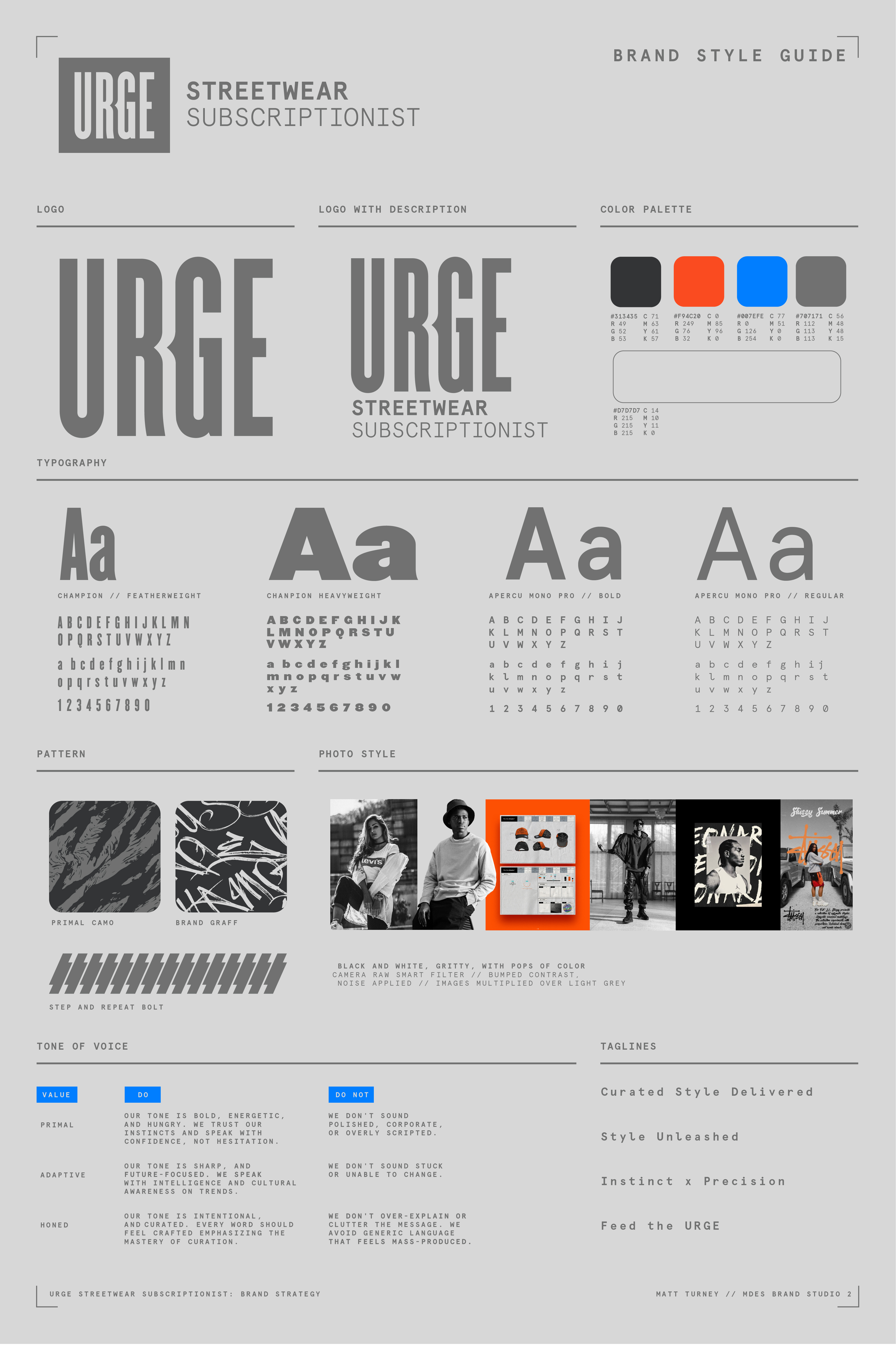 URGE Brand Style Guide