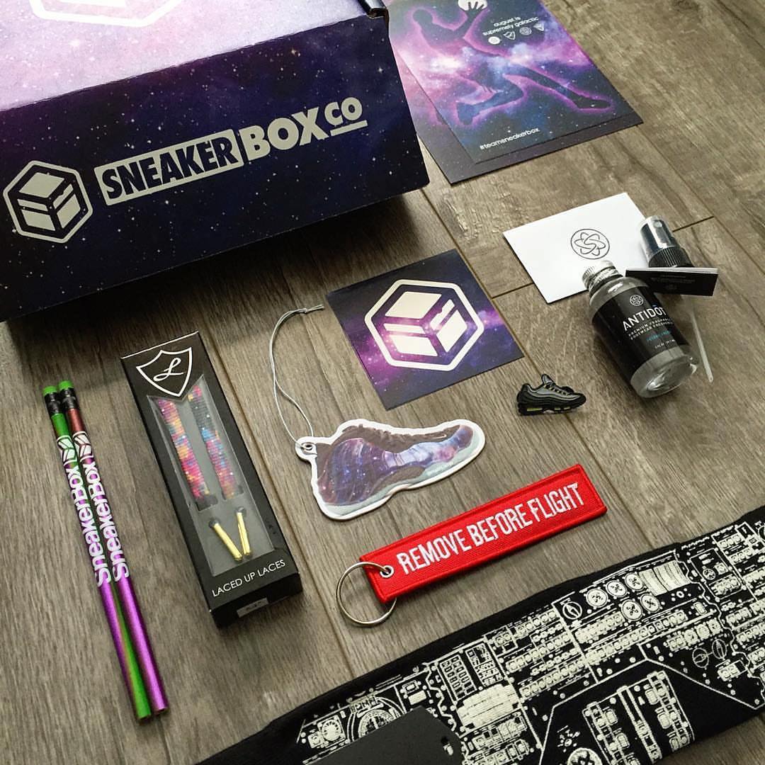 Sneakerbox branded products and packaging